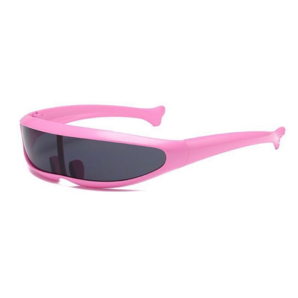 Zac's Alter Ego - Baby Pink / Wrap Around Sports Visor Sunglasses Sunglasses - Pink